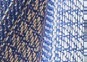 Stripped Weaves Wide Scarf – blau-beige